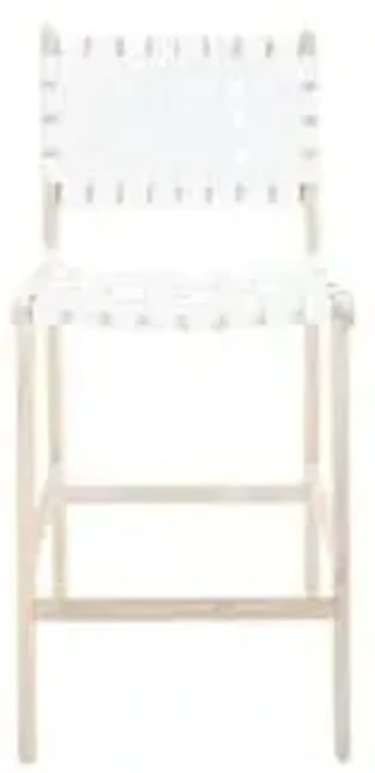 Safavieh Home Collection Adah White Woven Leather/Natural 27-inch Leather Kitchen Breakfast Nook Island Dining Pub Counter Stool (Fully Assembled)