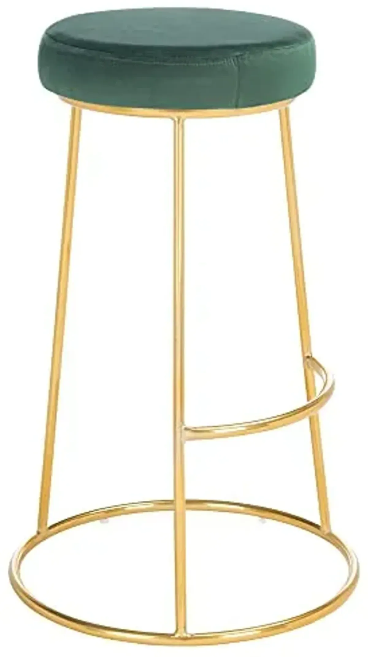 SAFAVIEH Home Collection Sabina Malachite Green Velvet/Gold 29-inch Round Kitchen Breakfast Nook Dining Pub Bar Stool