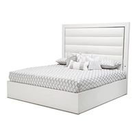 Michael Amini State St. Four Poster, California King, Glossy White