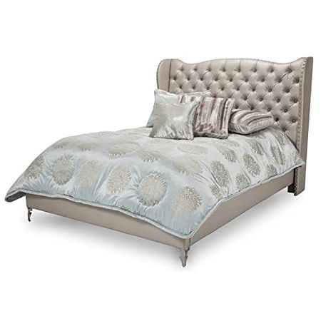 Michael Amini Hollywood Loft - Eastern King Upholstered Bed - Frost