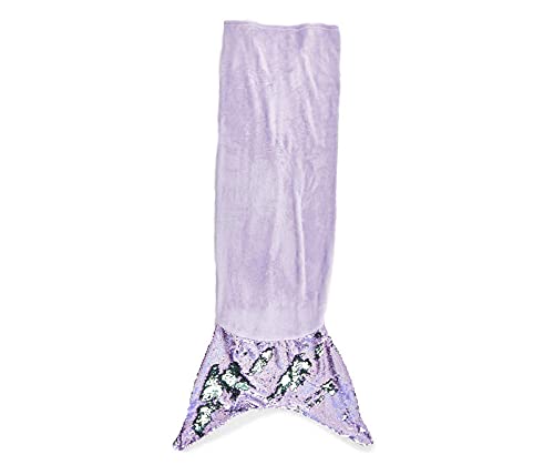 Heritage Kids Royal Plush Wearable Mermaid Tail Sequin Throw Blanket, Purple and Teal, 18"x52" (K630918)