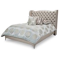Michael Amini Hollywood Loft - Cal King Upholstered Bed - Frost