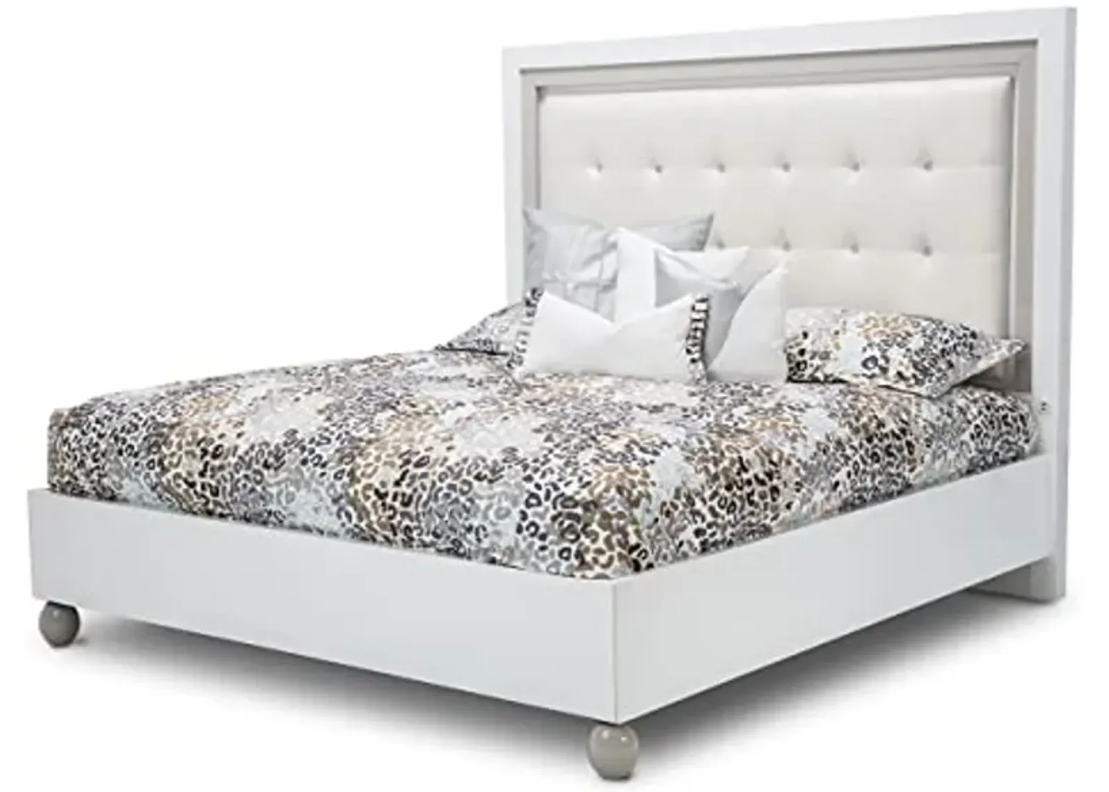 Michael Amini Sky Tower Four Poster, Queen, Cloud White