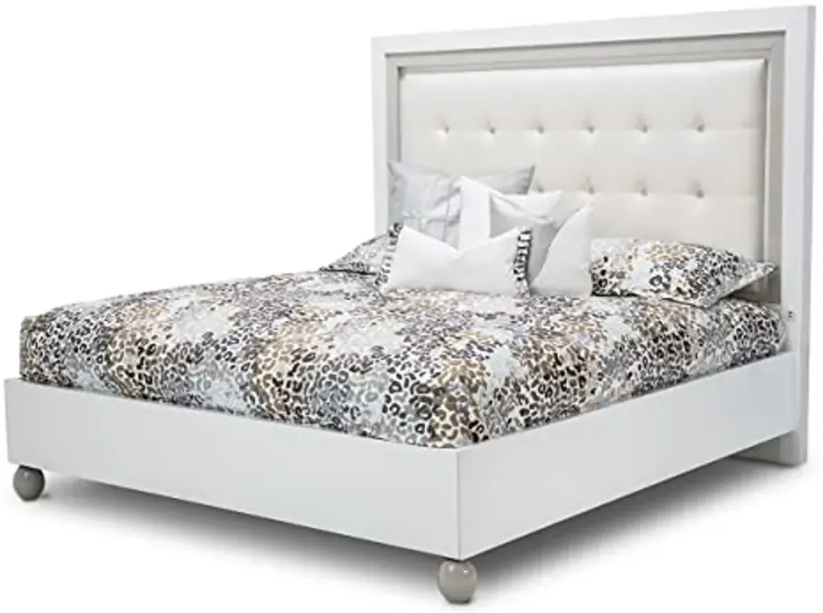 Michael Amini Sky Tower Four Poster, Queen, Cloud White