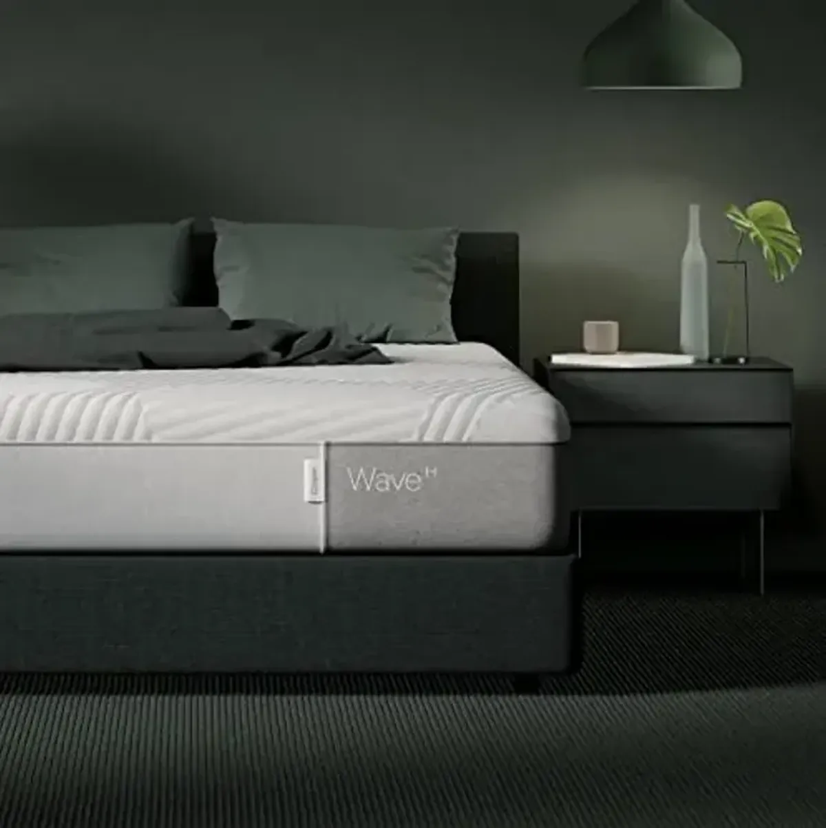 Casper Sleep Wave Memory Foam Hybrid Mattress, Queen,Medium Firm,Light Gray