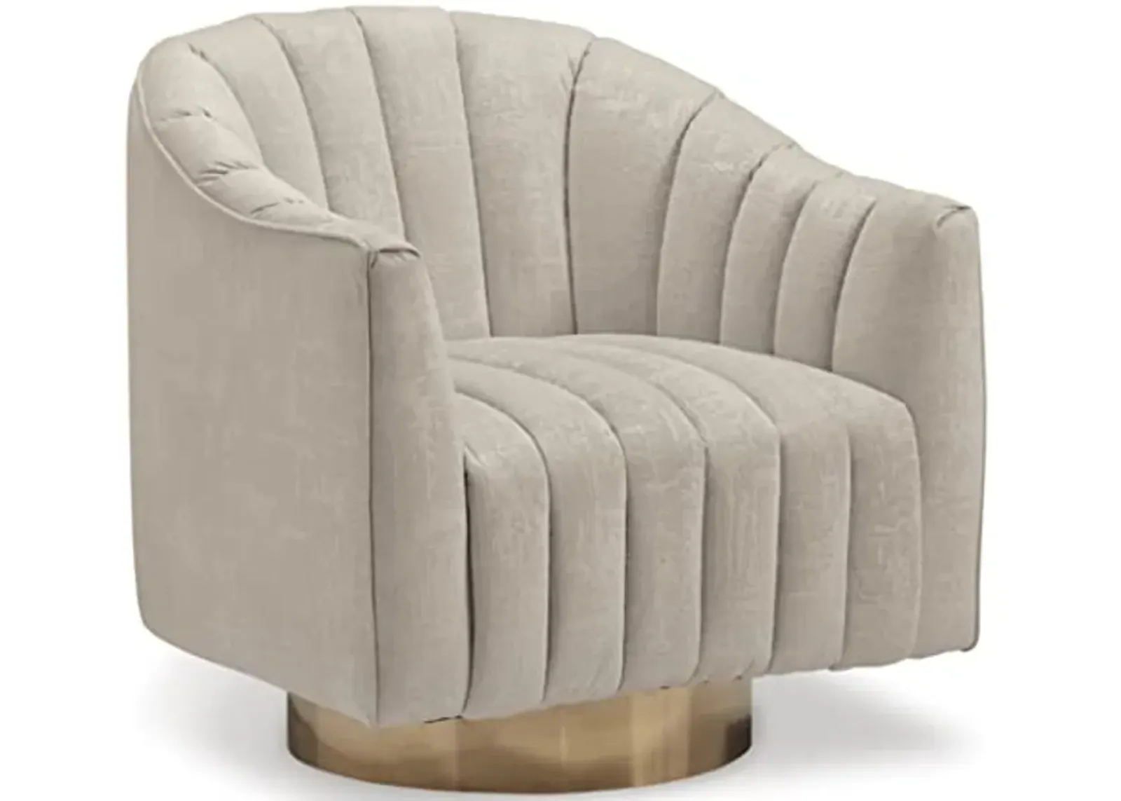 Signature Design by Ashley Penzlin Swivel Accent Chair, Beige