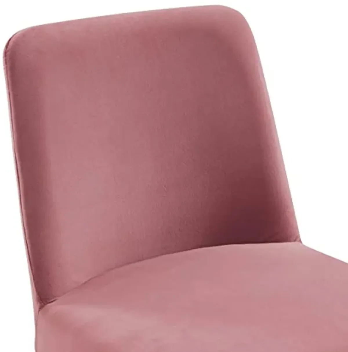 Modway Amplify Performance Velvet Upholstered Sled Base Dining Chair - Set of 2 in Gold Dusty Rose