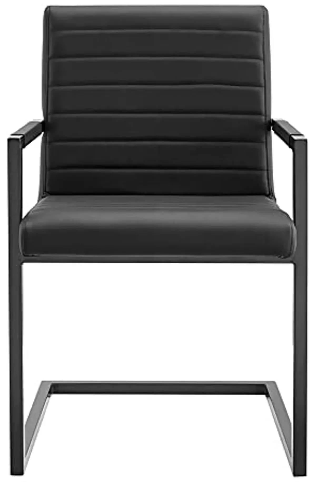 Modway Savoy Vegan Leather Dining Chair in Black - Set of 2