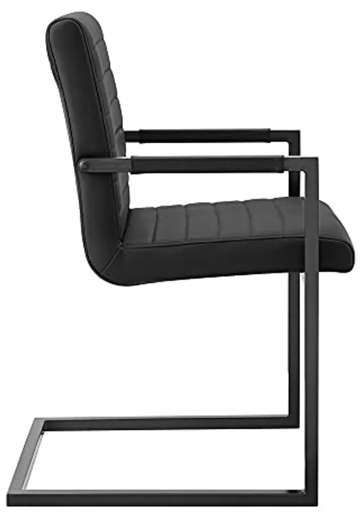 Modway Savoy Vegan Leather Dining Chair in Black - Set of 2