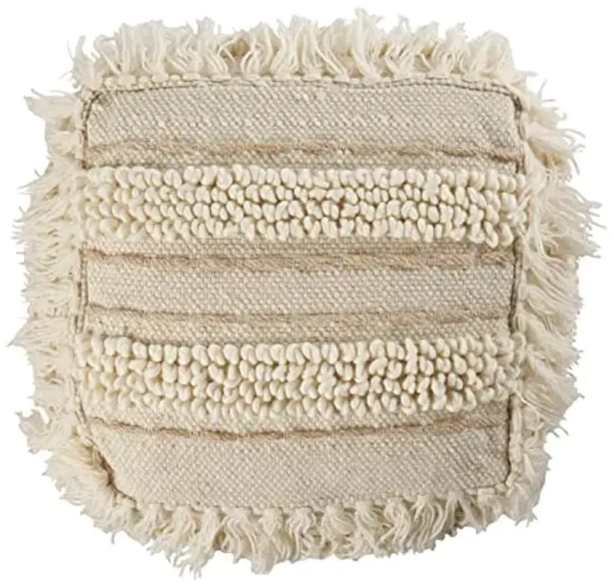 Christopher Knight Home Proto Pouf, Ivory + Beige