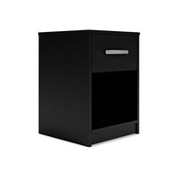 Signature Design by Ashley Finch Contemporary 1 Drawer Nightstand, Black