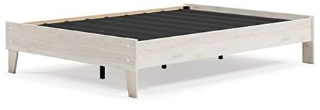 Signature Design by Ashley Socalle Casual Platform Bed, Full, Natural Beige