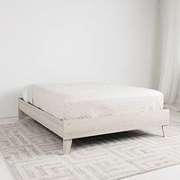 Signature Design by Ashley Socalle Casual Farmhouse Platform Bed Frame, Queen, Natural Beige