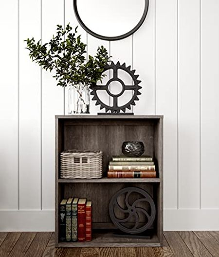 Signature Design by Ashley Arlenbry Modern Farmhouse 30" Bookcase with 1 Adjustable Shelf, Grayish Brown