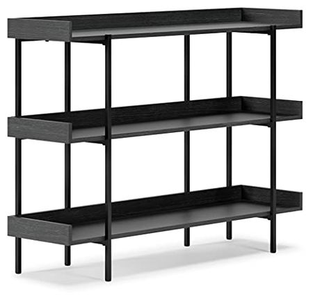 Signature Design by Ashley Yarlow Industrial 36" 3-Tier Bookcase, Black