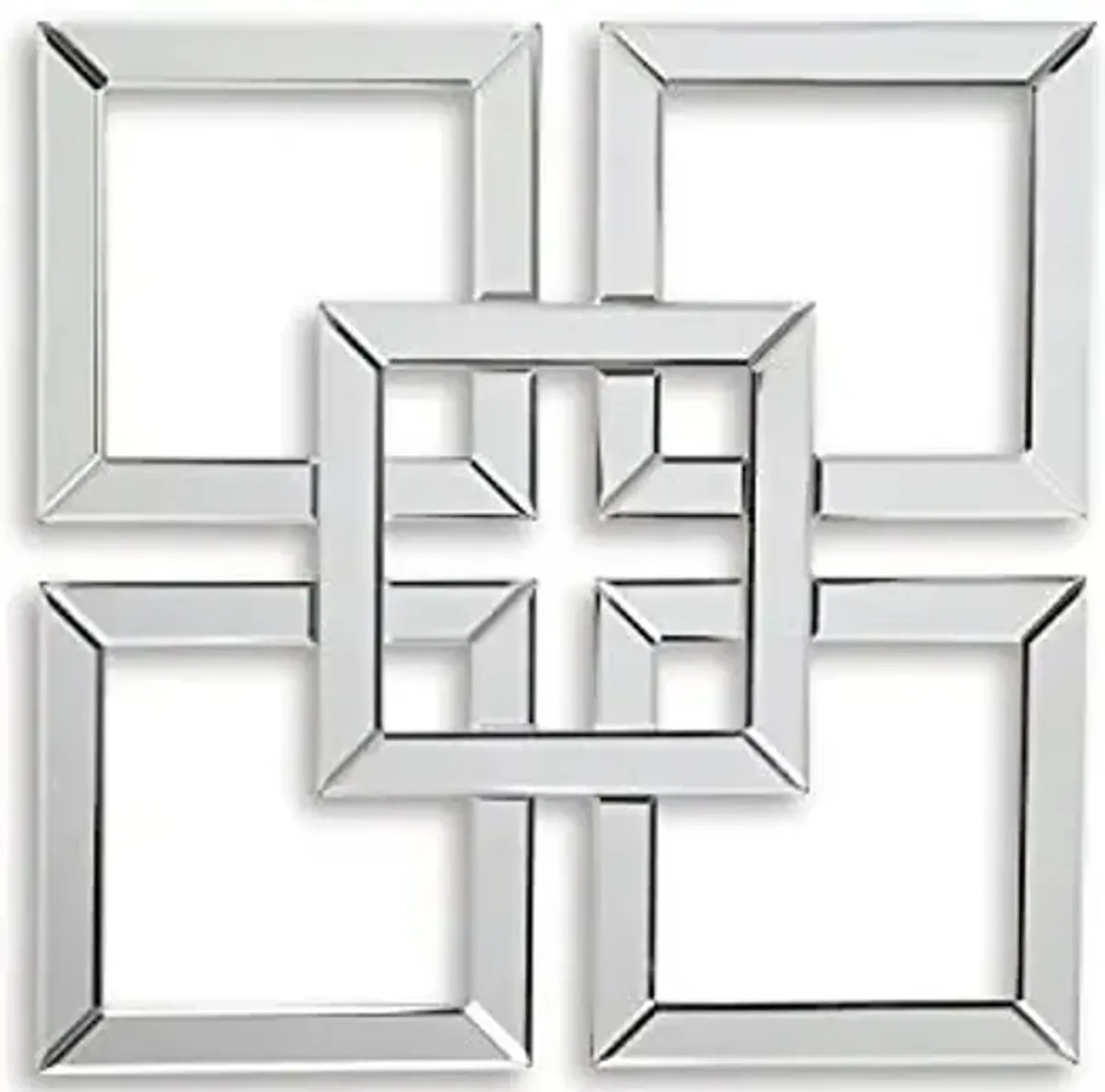 Signature Design by Ashley Quinnley Contemporary Geomeric Design Accent Mirror, Silver