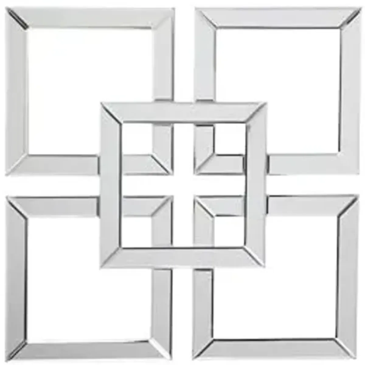 Signature Design by Ashley Quinnley Contemporary Geomeric Design Accent Mirror, Silver