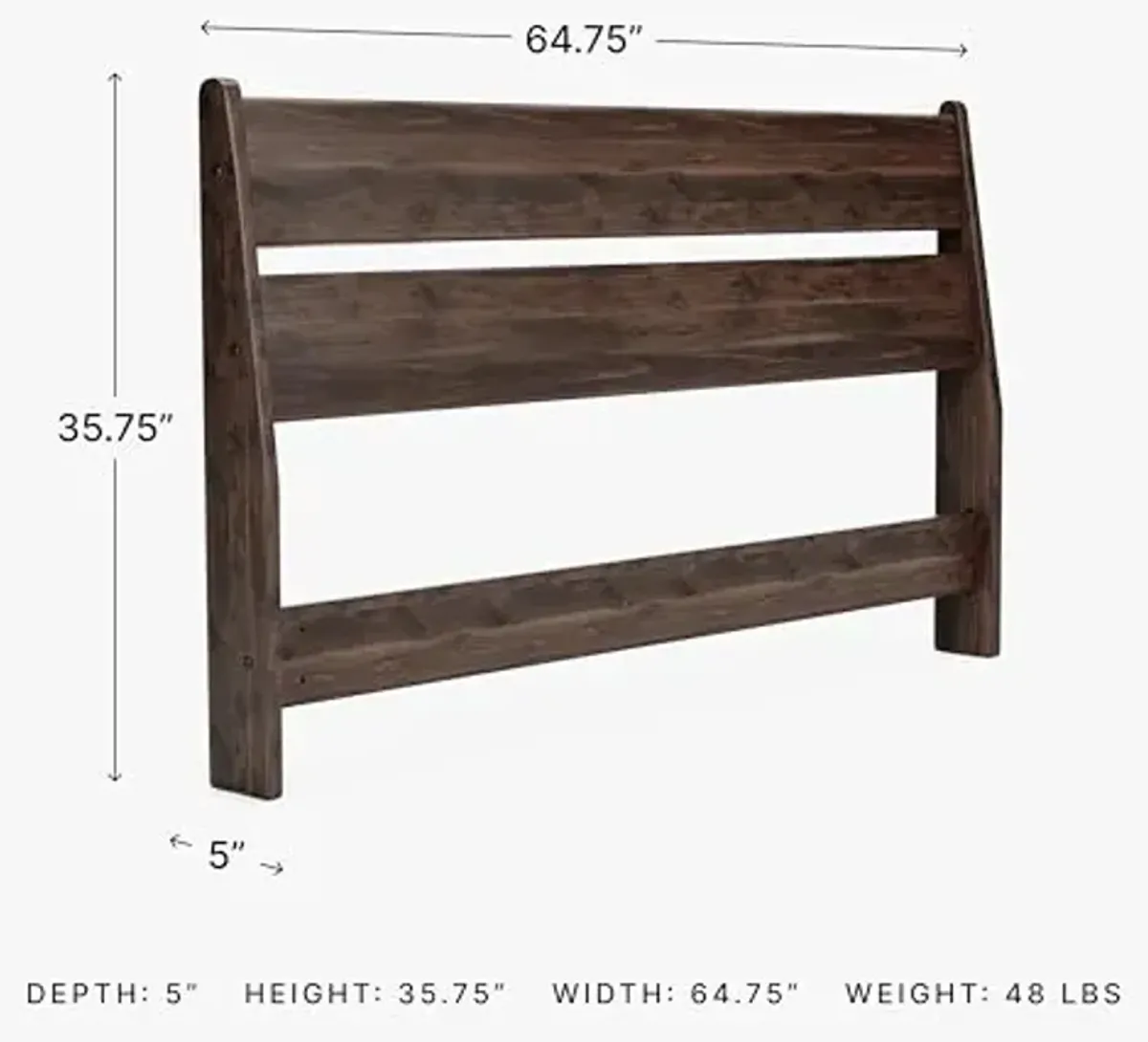 Signature Design by Ashley Calverson Modern Open Slat Panel Headboard ONLY, Queen, Brown