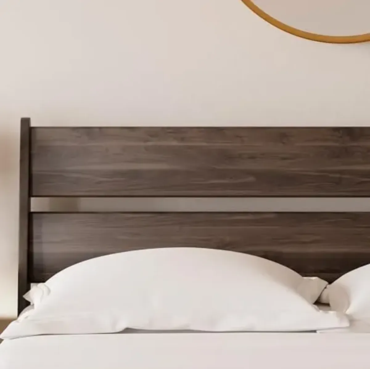 Signature Design by Ashley Calverson Modern Open Slat Panel Headboard ONLY, Queen, Brown