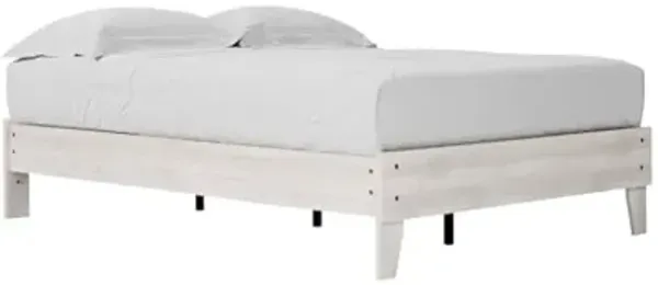 Signature Design by Ashley Shawburn Casual Farmhouse Platform Bed Frame, Full, Whitewash