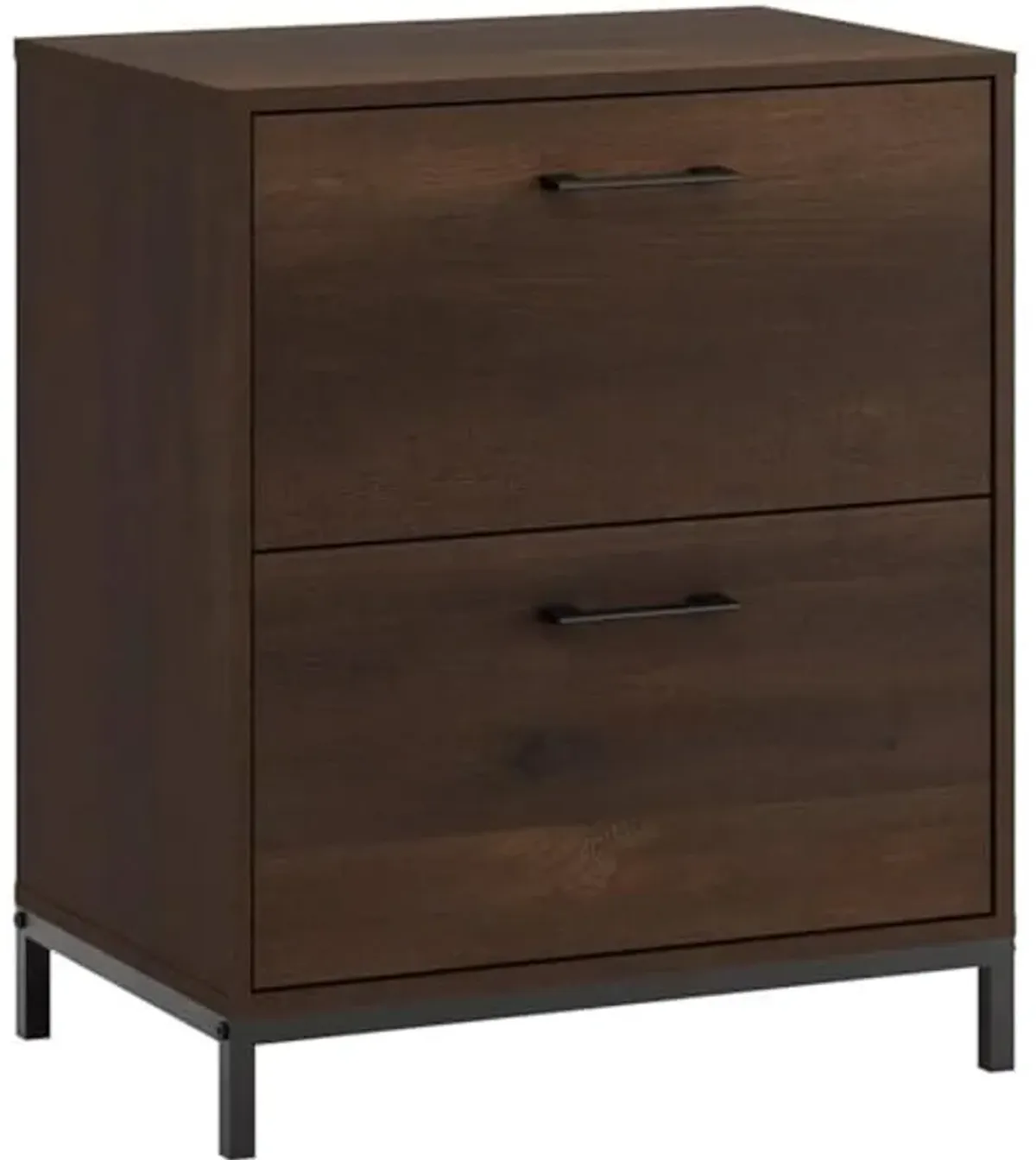 Sauder North Avenue 2 Drawer Lateral Filing Cabinet, Smoked Oak Finish