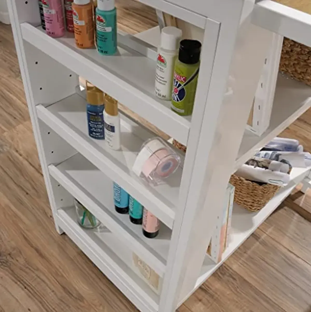 Sauder Miscellaneous Storage Kitchen Island, L: 31.50" x W: 32.88" x H: 36.00", White Finish