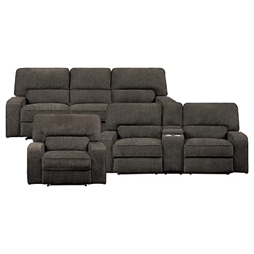 Lexicon Atherton 3Piece Chenille Fabric Power Reclining Living Room