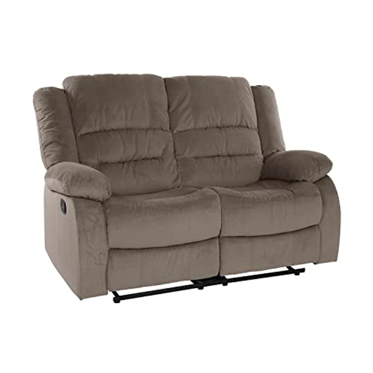 Lexicon Azrael 3-Piece Fabric Manual Reclining Living Room Sofa Set, Chocolate