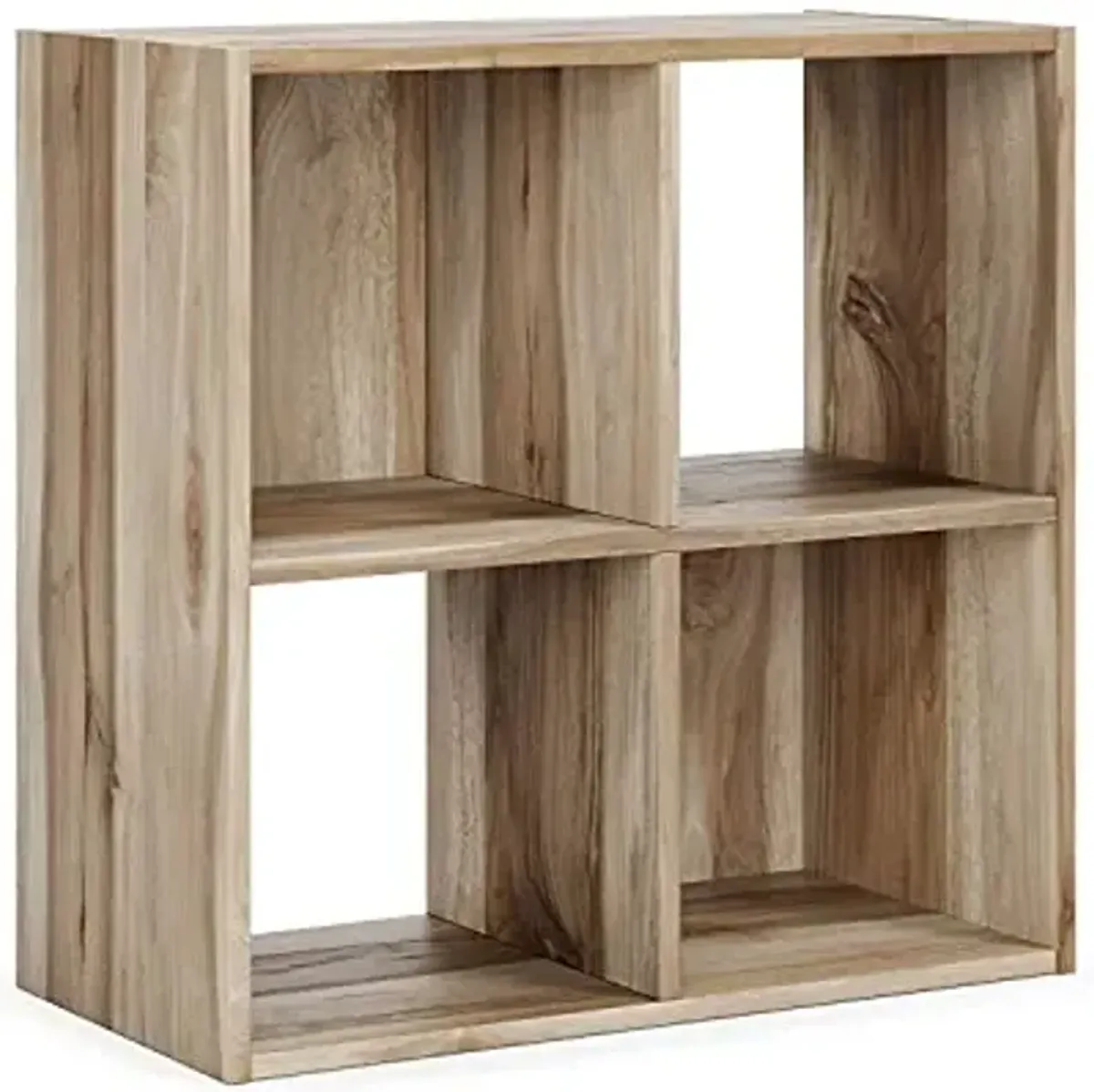 Signature Design by Ashley Vaibryn Modern 4 Cube Storage Organizer or Bookcase, Natural Brown