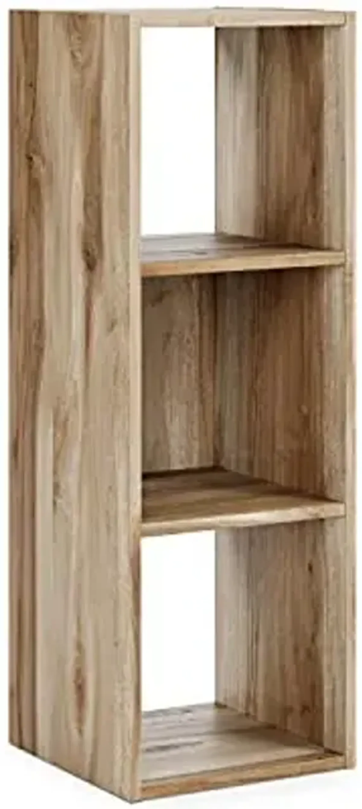 Signature Design by Ashley Vaibryn Modern 3 Cube Storage Organizer or Bookcase, Natural Brown