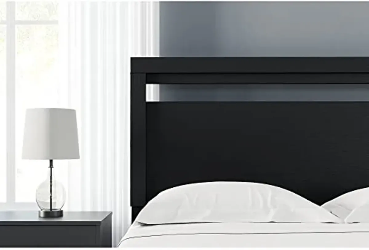 Signature Design by Ashley Finch Modern Headboard ONLY, Queen, Black