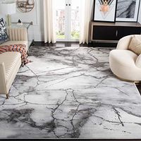 SAFAVIEH Craft Collection 8' Square Grey/Silver CFT877G Modern Abstract Non-Shedding Living Room Dining Bedroom Area Rug