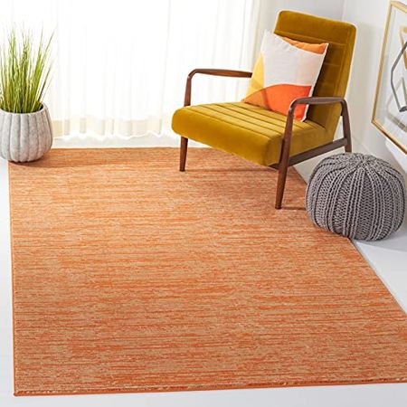 SAFAVIEH Vision Collection 3' x 5' Orange VSN606P Modern Ombre Tonal Chic Non-Shedding Living Room Bedroom Entryway Accent Rug