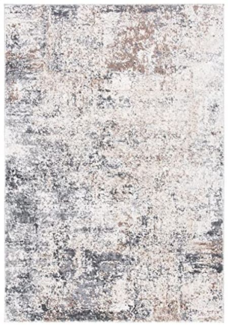 SAFAVIEH Aston Collection 5'3" x 7'7" Ivory/Grey ASN705A Modern Abstract Non-Shedding Living Room Dining Bedroom Area Rug