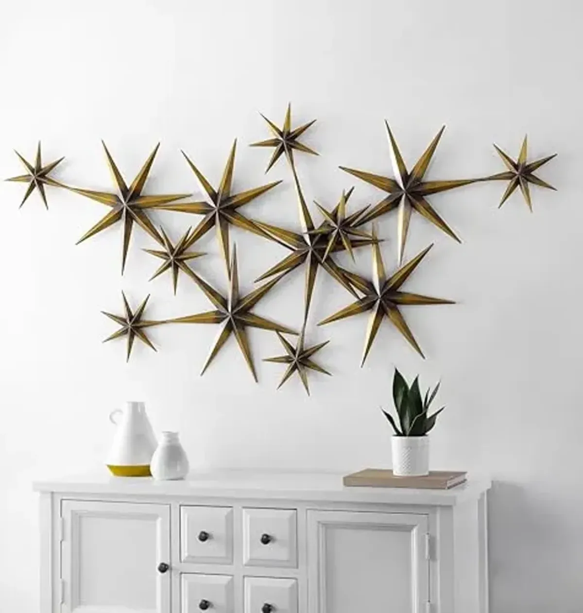 SAFAVIEH Home Collection Jakob Bronze Metal Overlapping Stars Wall Decor