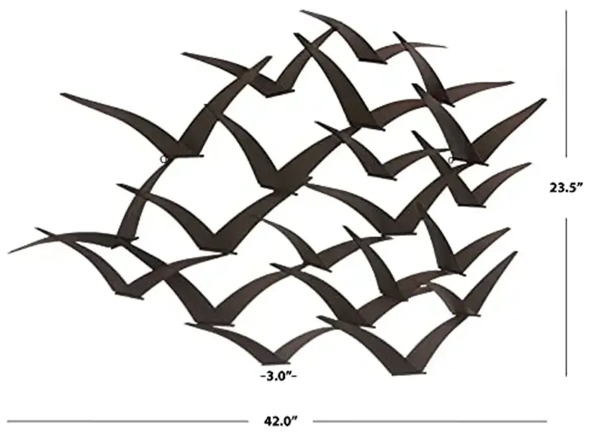 SAFAVIEH Home Collection Fione Bronze Metal Flying Bird Silhouette Wall Decor