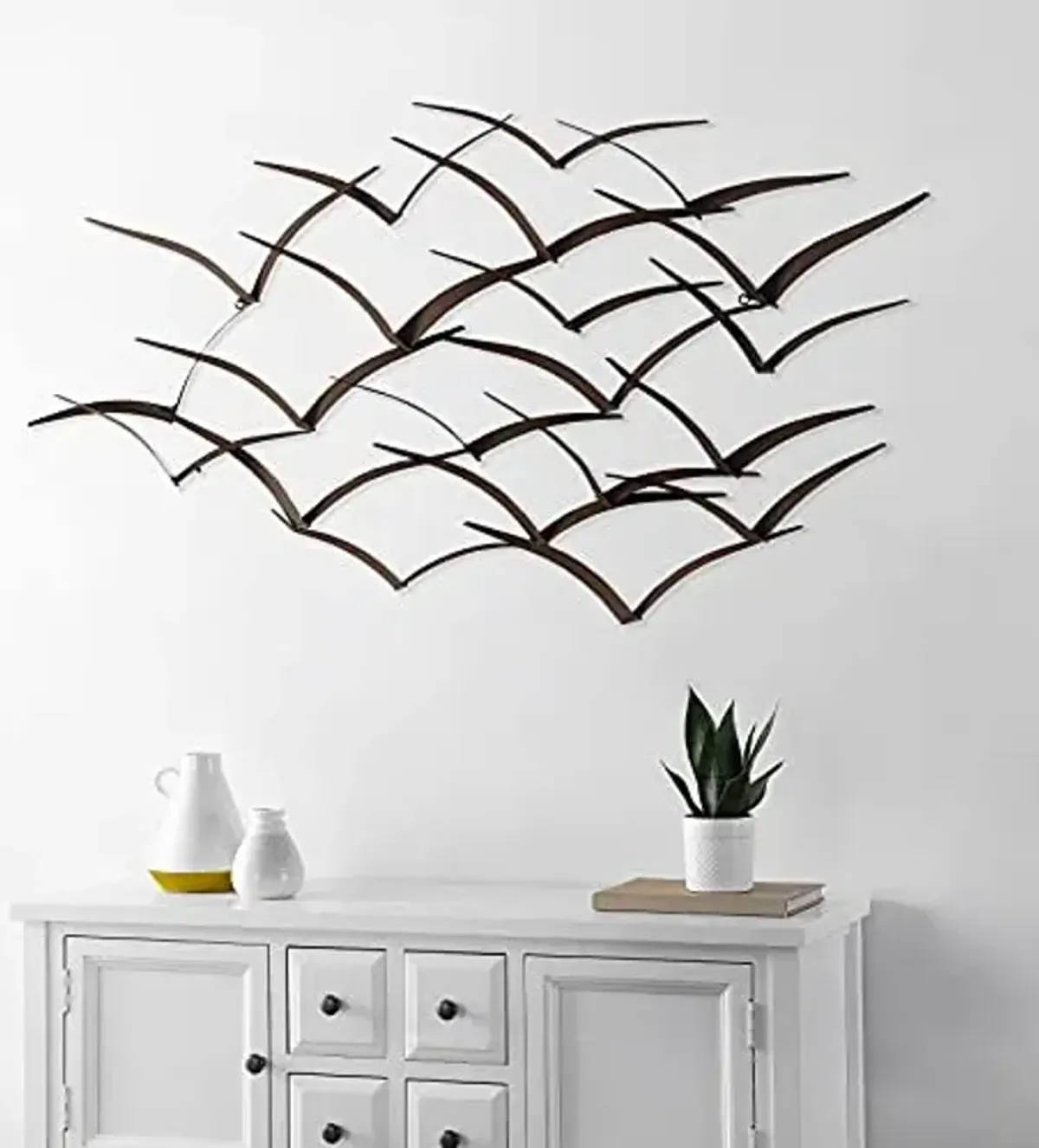 SAFAVIEH Home Collection Fione Bronze Metal Flying Bird Silhouette Wall Decor