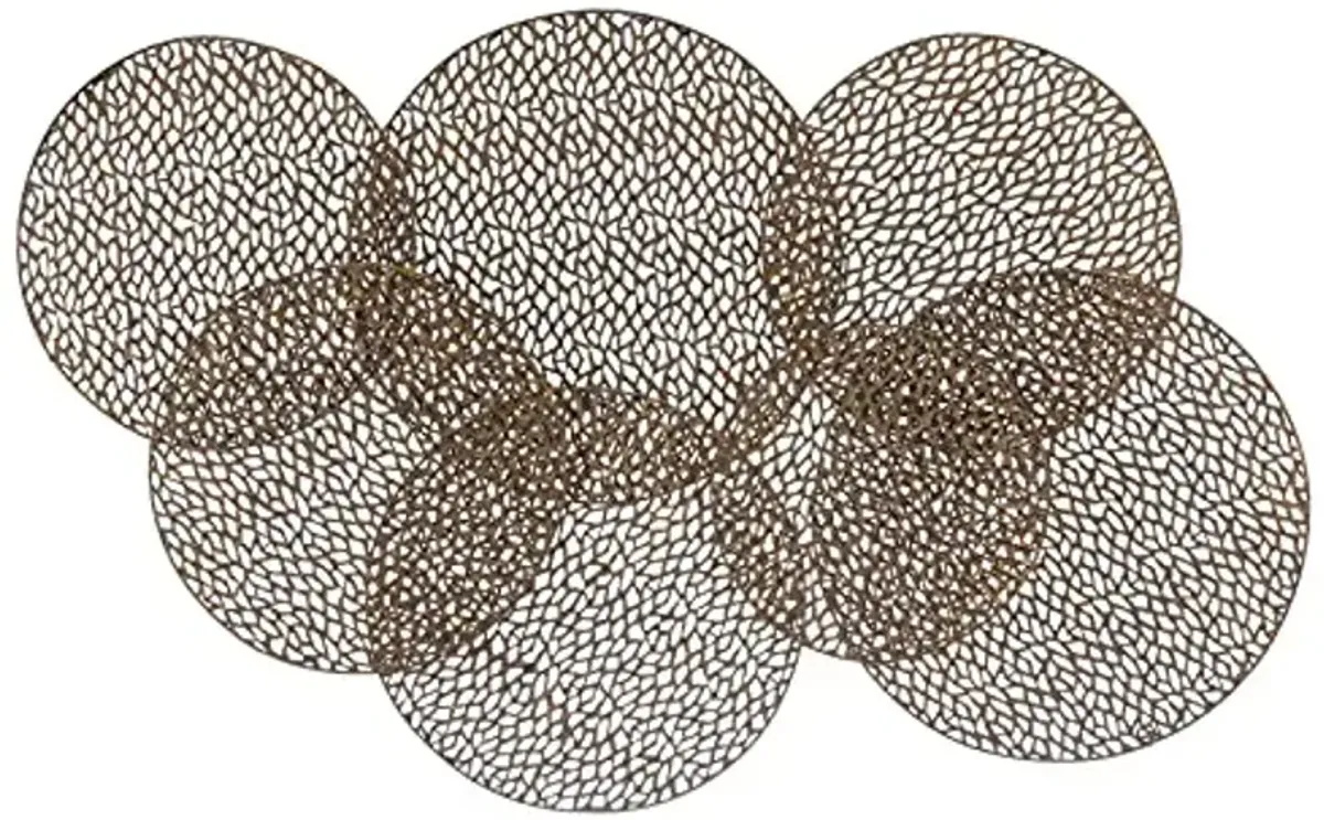 SAFAVIEH Home Collection Emmy Bronze Metal Overlapping 7-Disk Wall Decor