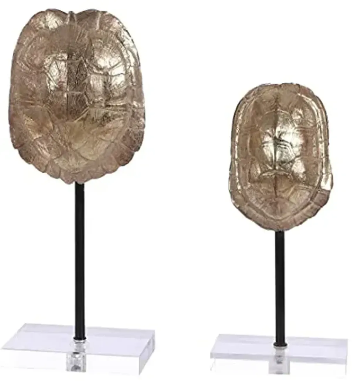 SAFAVIEH Home Collection Eris Gold Faux Turtle Shell Table Decor (Set of 2) RDC1206A-SET2