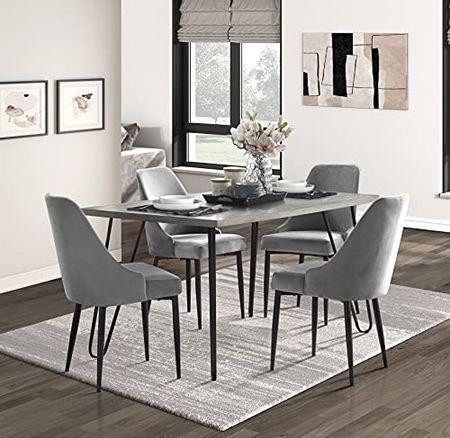 Lexicon Elyse Dining Chair (Set of 2), Gray