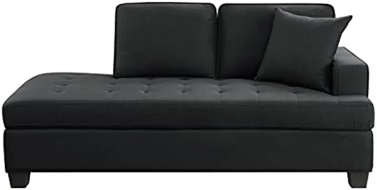 Lexicon Fernleaf Chaise Lounge, Black