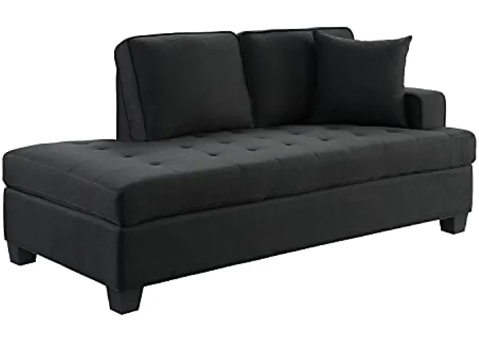 Lexicon Fernleaf Chaise Lounge, Black