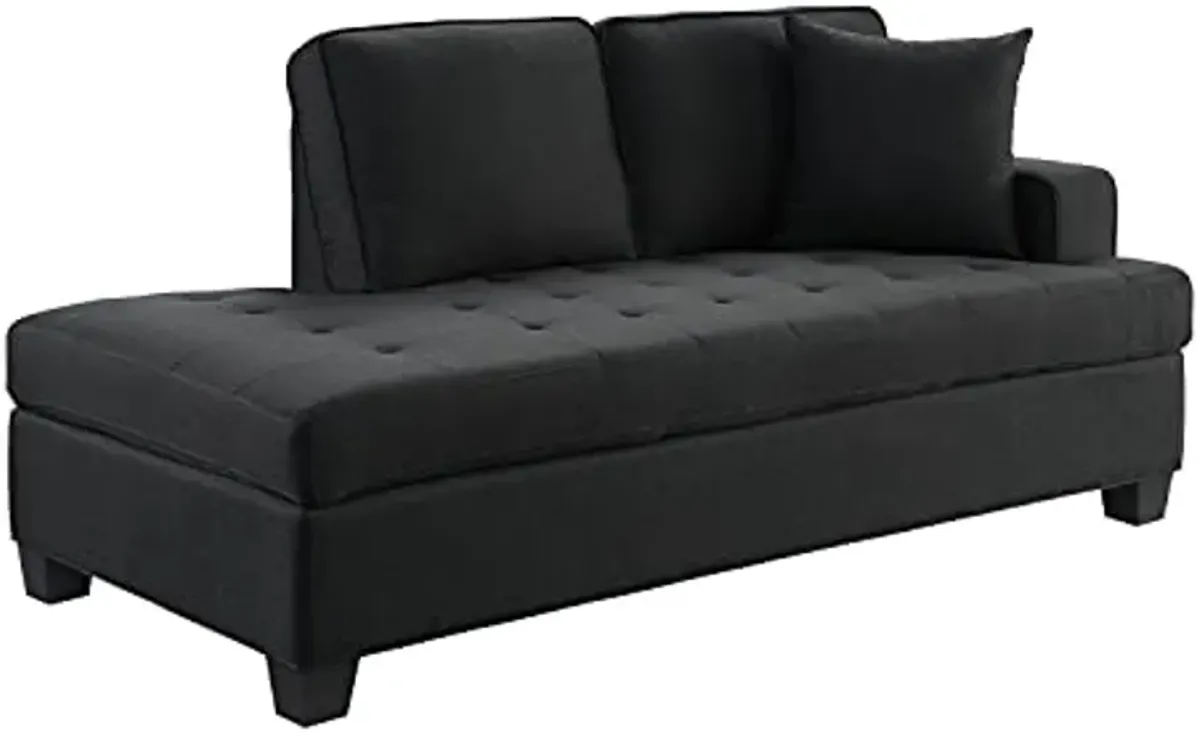 Lexicon Fernleaf Chaise Lounge, Black