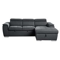 Lexicon Cataleya 2-Piece Sectional Sofa with Right Chaise, Charcoal