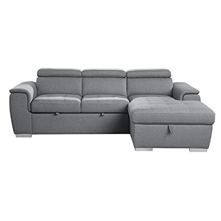 Lexicon Cataleya 2-Piece Sectional Sofa with Right Chaise, Gray