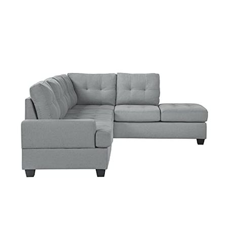 Lexicon Gracelyn 2-Piece Reversible Sectional Sofa, Light Gray