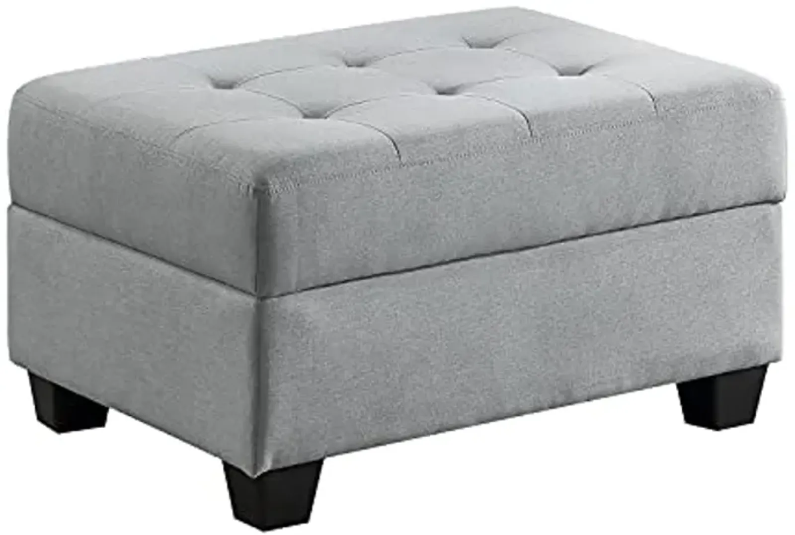 Lexicon Gracelyn Fabric Storage Ottoman, Light Gray