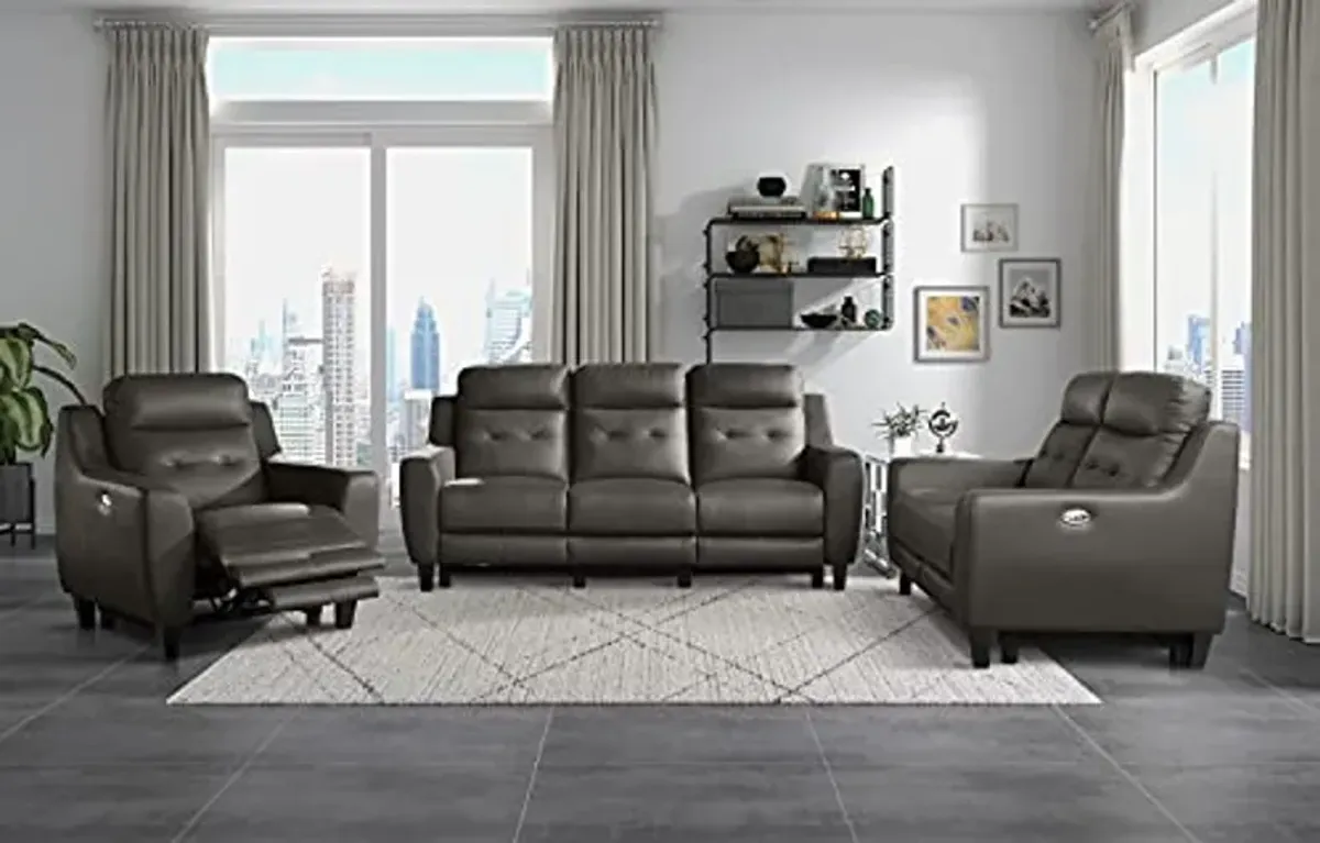 Lexicon Schuyler 3-Piece Power Reclining Living Room Set, Grayish Brown