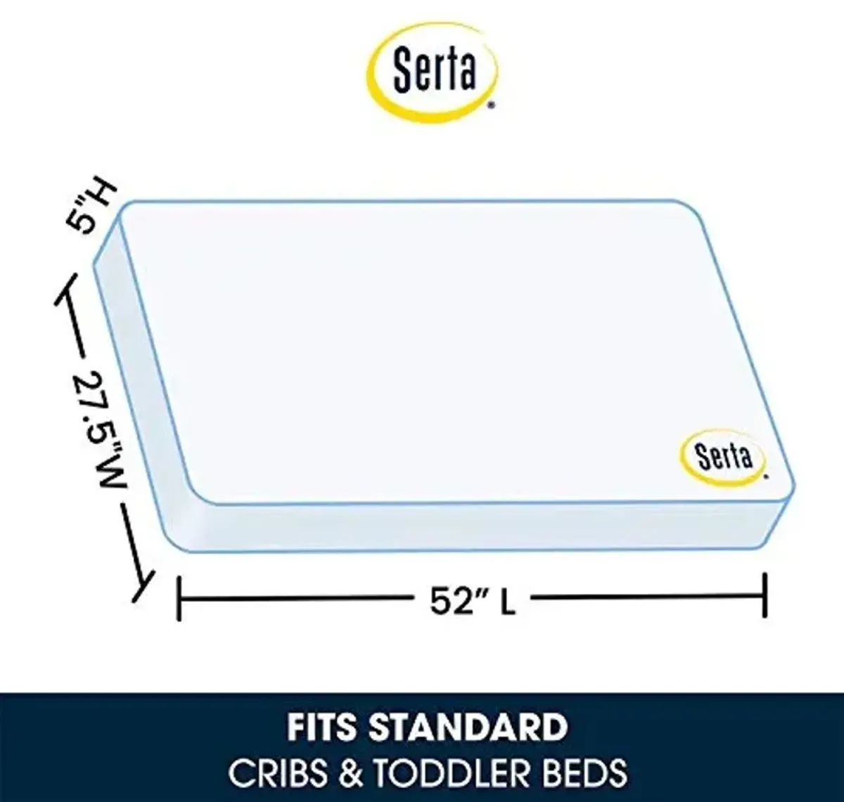 Delta Children Tribeca 4-in-1 Baby Convertible Crib + Serta Perfect Slumber Dual Sided Recycled Fiber Core Crib & Toddler Mattress-Waterproof,Hypoallergenic,GREENGUARD Gold Cert., Bianca White/Natural
