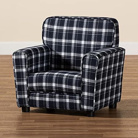 Baxton Studio Talma Chair, One Size, Blue/White